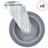 vidaXL 8 st Zwenkwielen met boutgaten 100 mm