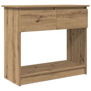vidaXL Wandtafel met lades ambachtelijk eikenkleurig 85,5x38,5x74,5 cm