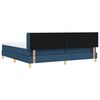 vidaXL Boxspringbed met matras Blauw 200 x 200 cm Polyester