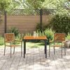 vidaXL Tuin Eetset 3 pcs Grijs 90 x 90 x 75 cm poly rattan