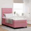 vidaXL Boxspringbed met matras met hoofdeinde Roze 90 x 200 cm Stof