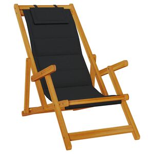 vidaXL Strandstoel 2 pcs Bruin 61.5 x 123 x 82cm Massief acaciahout