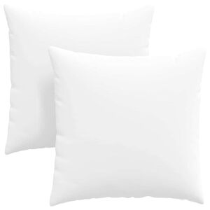 vidaXL Sofa Kussens 2 pcs Wit 60 x 60 cm Stof