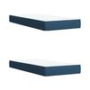 vidaXL Boxspring met matras stof blauw 200x200 cm