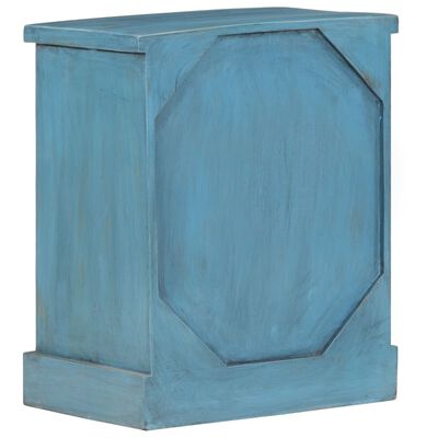 vidaXL Nachtkastje 40x30x50 cm massief mangohout blauw