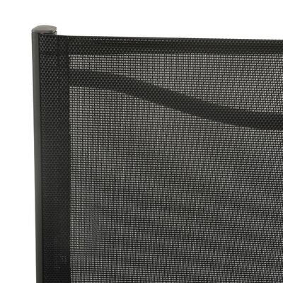 vidaXL Tuinstoelen 4 st textileen en staal zwart en antracietkleurig