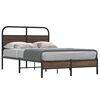vidaXL Bedframe zonder matras bewerkt hout bruin eikenkleur 120x190 cm