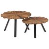 vidaXL Salontafels 2 st massief gerecycled hout