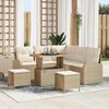 vidaXL Tuin Sofa Set met kussen met opslag 8 pcs Beige en Cr&egrave;me