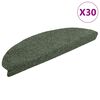 vidaXL Trapmatten Zelfklevend 30 stuks 65x21x4 cm Groen Halfrond Groot