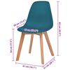 vidaXL Eetkamerstoelen 4 st kunststof turquoise