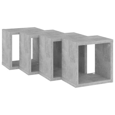 vidaXL Wandschappen kubus 4 st 22x15x22 cm betongrijs