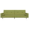 vidaXL Slaapbank 2-zits met voetenbank fluweel lichtgroen
