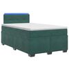 vidaXL Boxspring Bed met Matras en LED Donkergroen 120 x 190 cm