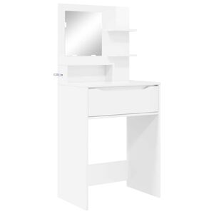 vidaXL Slaapkamer Kaptafels Hoogglans wit 80 x 39,6 x 135 cm