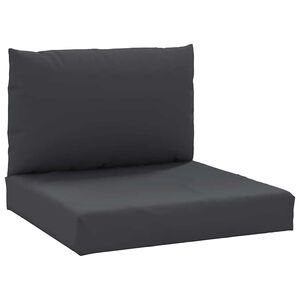 vidaXL Palletkussens 2 st stof zwart