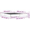 vidaXL Bedframe bewerkt hout zwart 160x200 cm