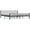 vidaXL Bedframe staal zwart 200x200 cm