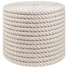 vidaXL Jute Touw 12 mm Wit 100% Tossa jute