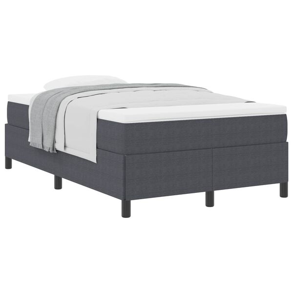 vidaXL Boxspringbed Donkergrijs 120 x 190 cm Fluweel