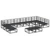 vidaXL Tuin Sofa Set met kussen 12 pcs Zwart Aluminium