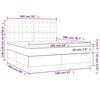 vidaXL Boxspring met matras en LED stof zwart 160x200 cm