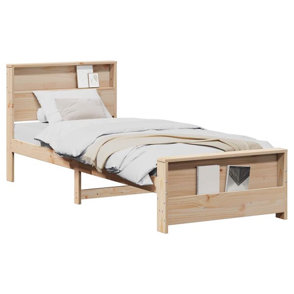vidaXL Bedframe met hoofdeinde Bruin 100 x 200 cm Bewerkt hout