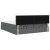 vidaXL Ottoman bed met matrassen en LED's 200x200cm stof donkergrijs