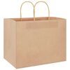 vidaXL Papieren zakken 50 st met hengsels 32x22x24 cm bruin