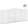 vidaXL Schanskorven 7 st gewelfd 400x30x160/180 cm ijzer