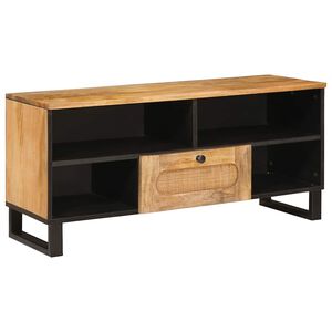 vidaXL TV-kast met lade Bruin 100 x 33 x 46 cm Massief Mango Hout