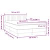 vidaXL Boxspring met matras en LED fluweel donkergrijs 160x220 cm