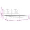 vidaXL Bedframe met hoofdbord metaal wit 200x200 cm