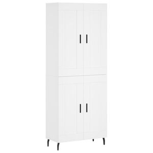 vidaXL Hoge kast 69,5x34x180 cm bewerkt hout wit