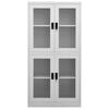 vidaXL Kantoorkast 90x40x180 cm staal en gehard glas lichtgrijs