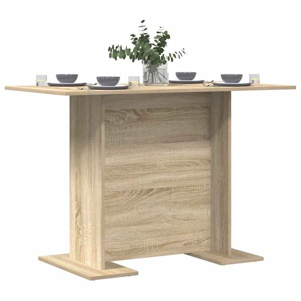 vidaXL Eettafel 110x60x75 cm bewerkt hout sonoma eikenkleurig