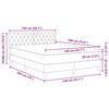 vidaXL Boxspring bed met hoofdeinde Donkergrijs 140 x 190 cm Fluweel