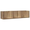 vidaXL CD-wandschap 75x18x18 cm bewerkt hout artisanaal eikenkleurig