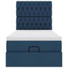 vidaXL Ottoman bed met matras 90x190cm stof blauw