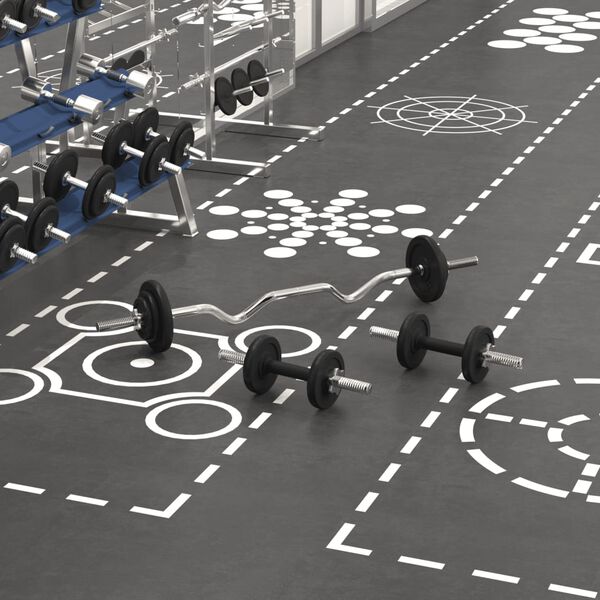 vidaXL Halterset 30 kg gietijzer