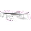 vidaXL Bedframe massief hout honingbruin 100x200 cm
