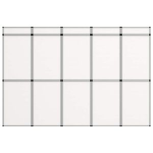 vidaXL Promotiewand met 15 panelen inklapbaar 302x200 cm wit