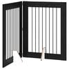 vidaXL Opvouwbaar hondenhek met standaards 2 st Zwart eiken 160,5 cm