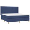 vidaXL Boxspring met matras en LED stof blauw 160x200 cm