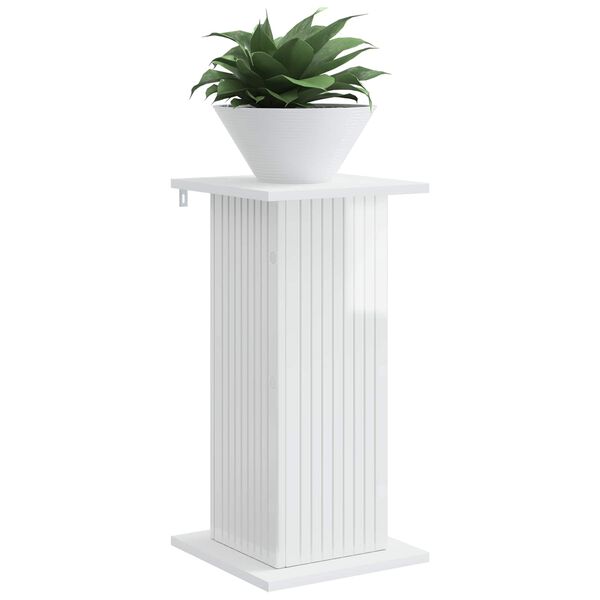 vidaXL Plantenstandaard Hoogglans Wit 30,5 x 30 x 60,5 cm