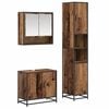 vidaXL Badkamermeubelset met plank 3 pcs Oud Hout Bewerkt hout