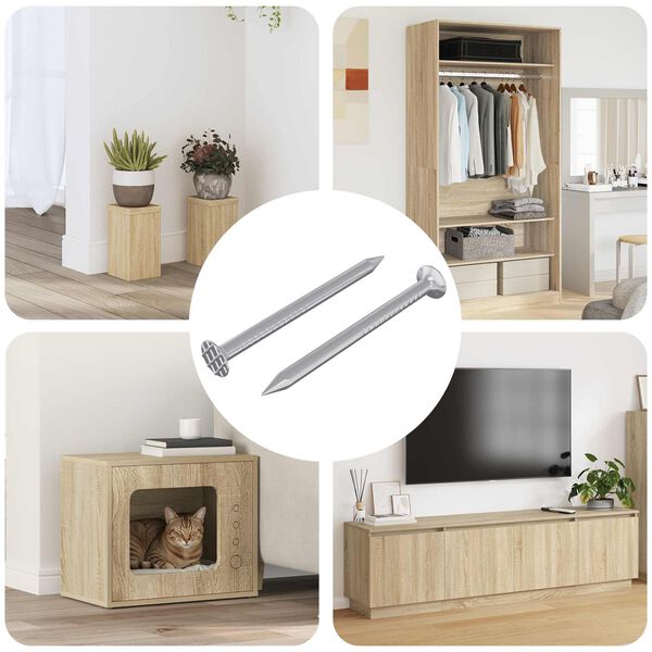 vidaXL Confirmatschroeven 2 pcs Zilver &Oslash;5 x 40 mm Metaal