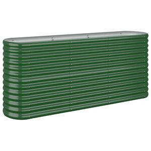 vidaXL Plantenbak 152x40x68 cm gegalvaniseerd staal groen