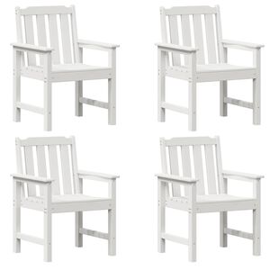 vidaXL Tuinstoel 4 st Wit Polyetheen
