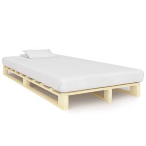 vidaXL Bedframe pallet massief grenenhout 120x200 cm